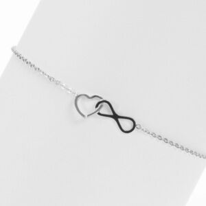 NWT Stainless Steel- Eternal Love Anklet- 9” plus 1.5” extender